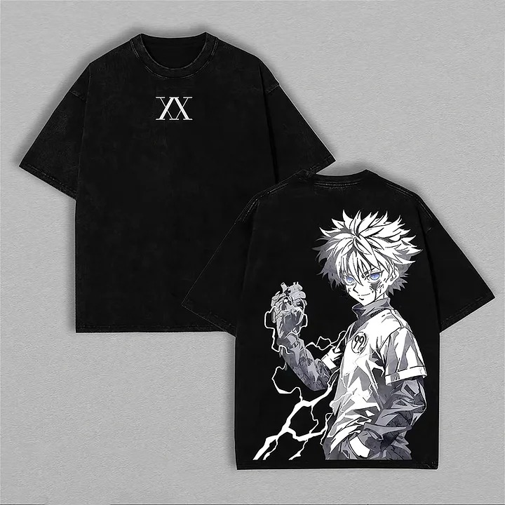 Cosplay Anime Killua Zoldyck - T-shirt Hunter X Hunter Killua Zoldyck