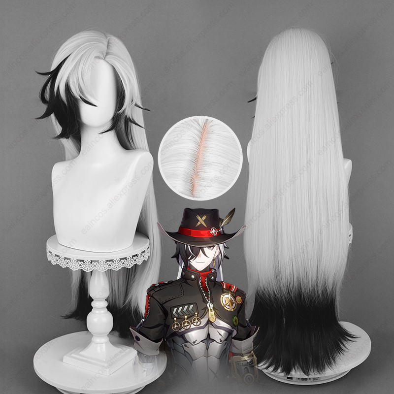 Anime Cosplay Long Black Hair - HSR Boothill parrucca Cosplay 92cm lungo