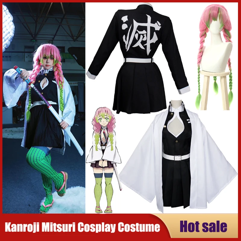 Anime Cosplay Demon Slayer - Anime Kanroji Mitsuri Costume Cosplay Kimetsu