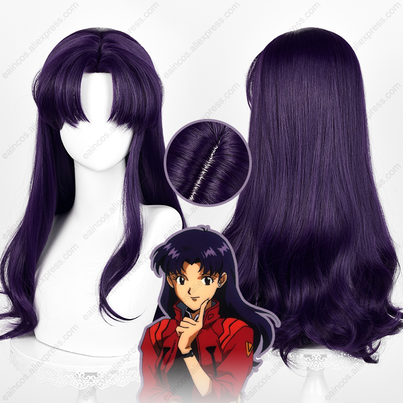 Anime Cosplay Long Black Hair - Parrucca cosplay EVA Misato Katsuragi Parrucche
