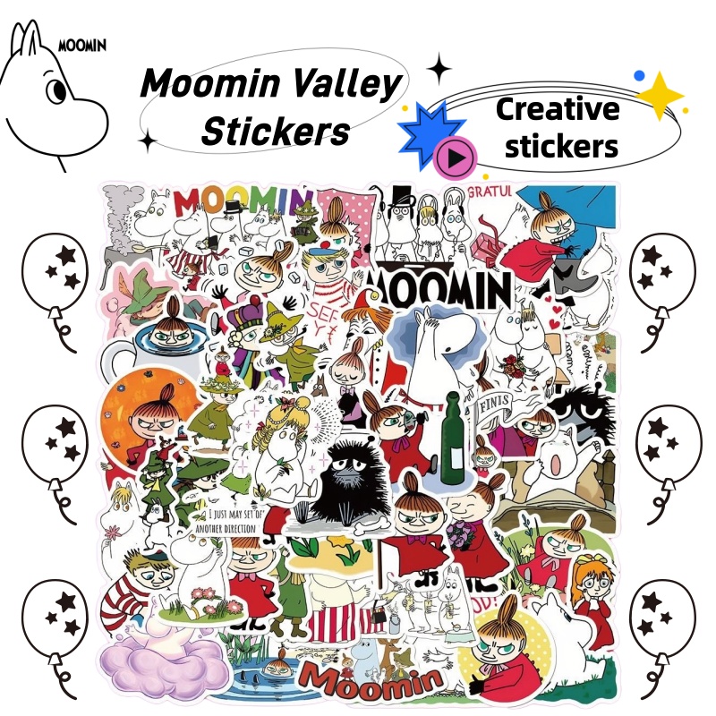 Anime Cosplay Instagram - Adesivi Moomin in stile Instagram, creativi,