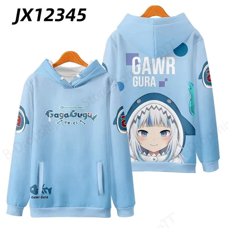 Cosplay Anime Basic - Felpe con Cappuccio Gawr Gura Anime