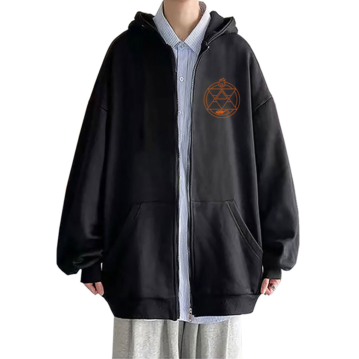 Fullmetal Alchemist Coat - Felpa con Cappuccio e Zip Anime