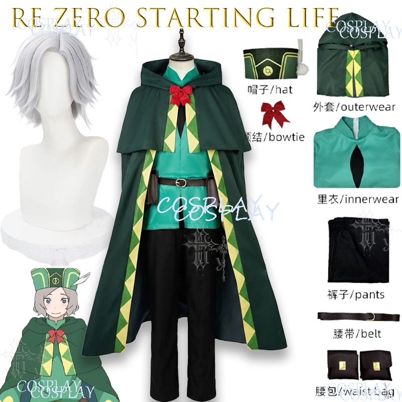 Anime Cosplay Outfits Male - Mantello Cosplay Re Zero Otto Suwen,