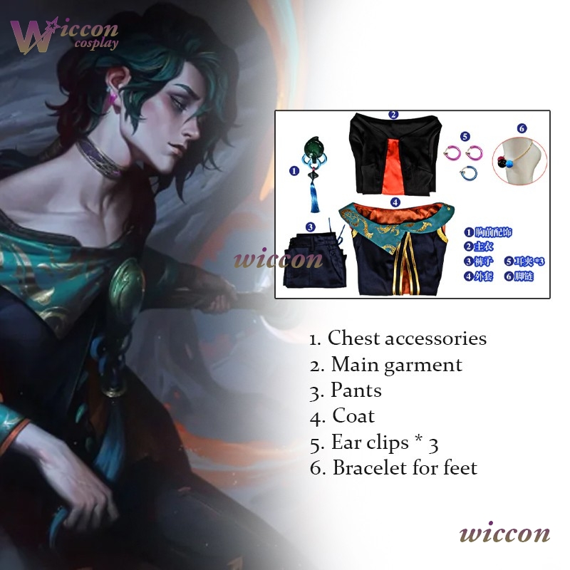 ‌ Costume Completo da Mago del - Anime Cosplay Outfits Male recensione e prezzo