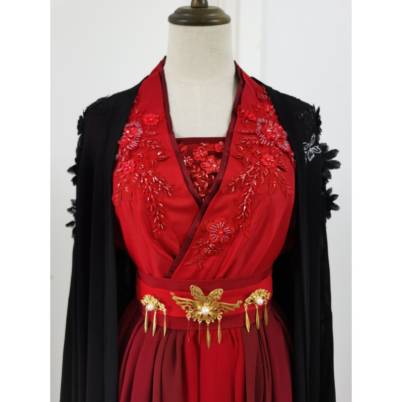 Costume Hanfu nero e rosso di  - Anime Cosplay Red recensione e prezzo