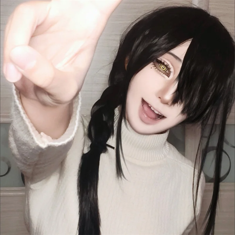 Anime Chainsaw Man Nayuta Parr - Anime Cosplay Long Black Hair recensione e prezzo