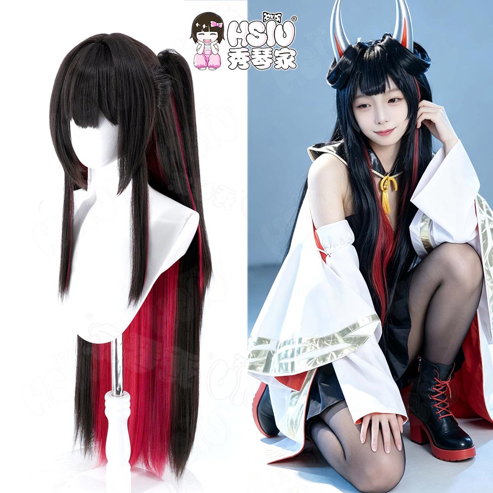 Parrucca Cosplay HSIU Game Azu - Anime Cosplay Long Black Hair recensione e prezzo
