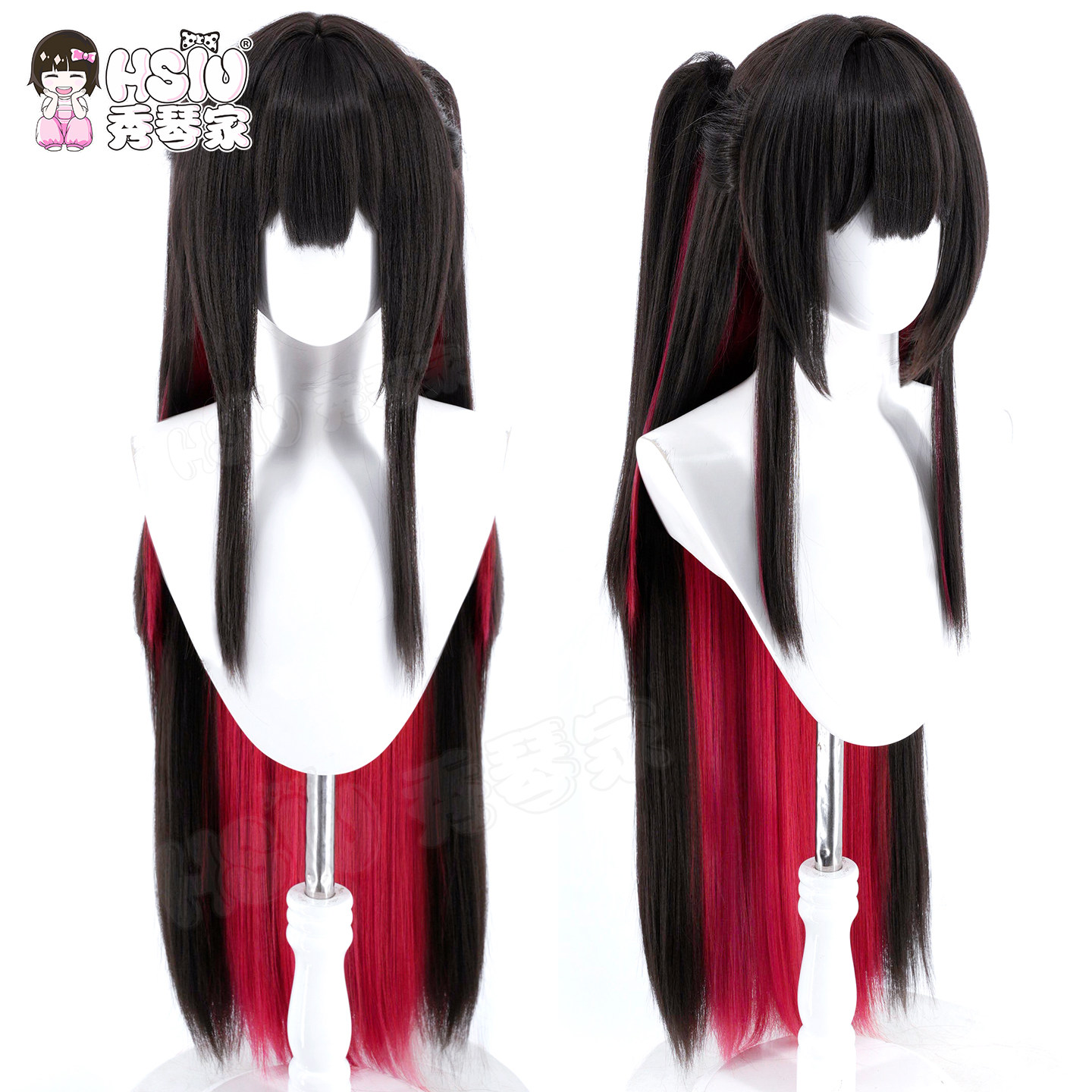 Parrucca Cosplay HSIU Game Azu - Anime Cosplay Long Black Hair recensione e prezzo