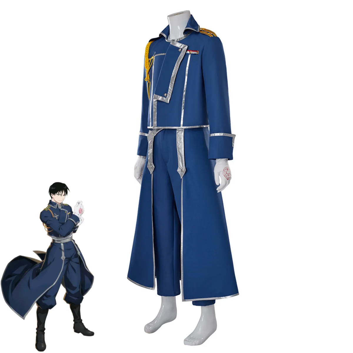 Blu Lotta Uniforme Militare Ca - Fullmetal Alchemist Coat recensione e prezzo