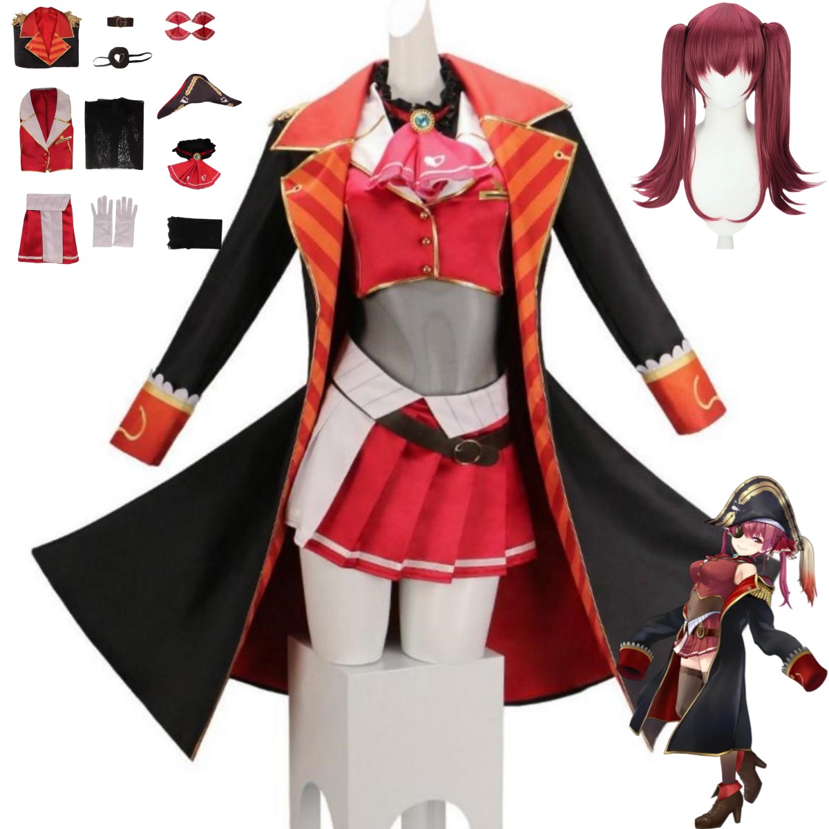 Virtual Idol VTuber Capitano B - Anime Cosplay Red recensione e prezzo