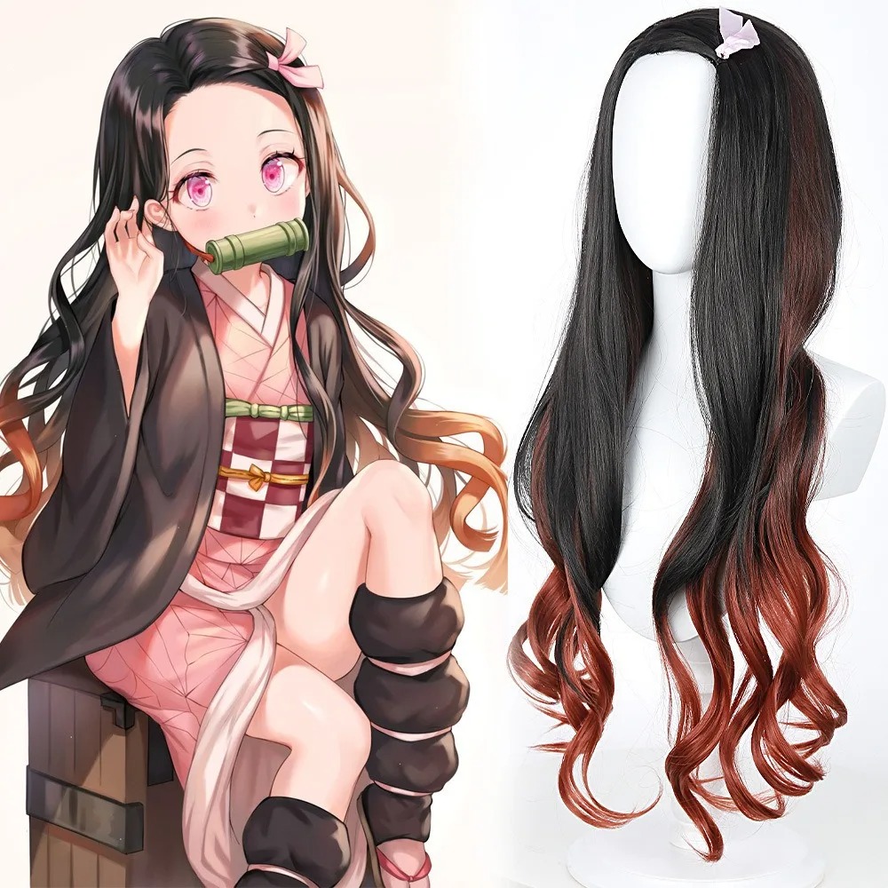 Parrucca Cosplay Anime Nezuko  - Anime Cosplay Long Black Hair recensione e prezzo